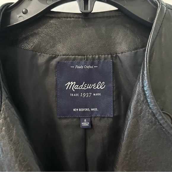 Madewell Double Breasted Leather Jacket - Picture 6 of 9